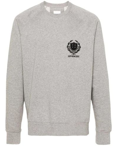 Givenchy Crest slim-fit sweatshirt,stylischer sweatshirt für männer - Grau