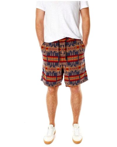 Pendleton Bedruckte shorts mit elastischem bund - Rot