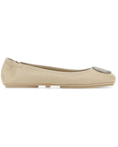 Tory Burch Ballerine minnie in pelle nappa sabbia - Neutro