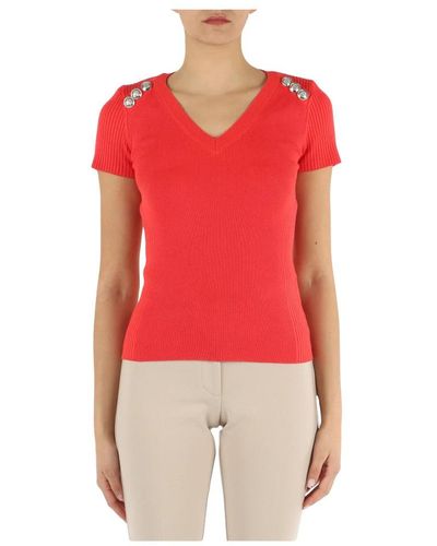 Marciano V-Neck Knitwear - Red