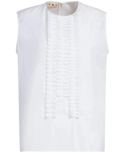 Marni Tops > sleeveless tops - Blanc