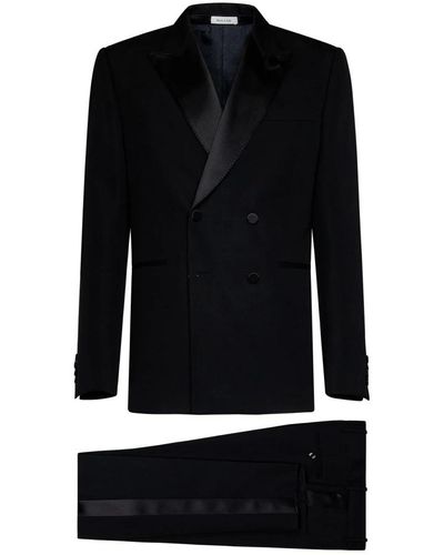 Alexander McQueen Double Breasted Suits - Black