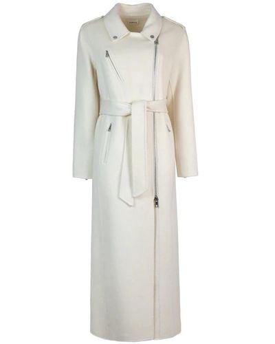 P.A.R.O.S.H. Coats > belted coats - Blanc