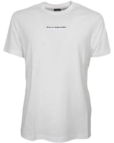 Paul & Shark Paul shark t-shirt uomo in cotone con stampa 13311616 col bianco - Grigio
