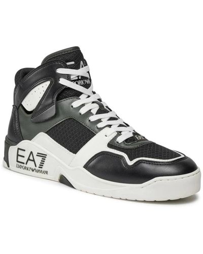 EA7 Technische stoffbeschichtete sneakers - Schwarz