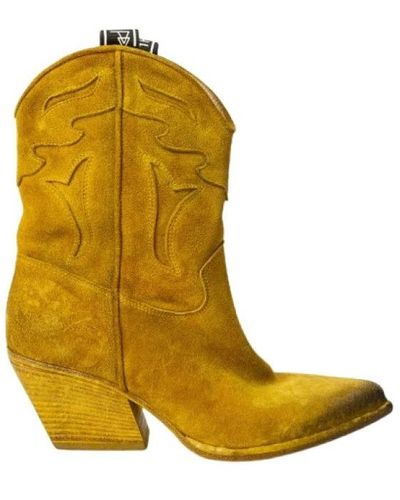 Elena Iachi Cowboy Boots - Yellow