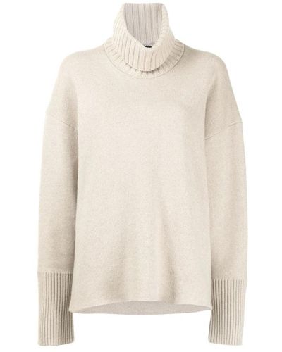 Proenza Schouler Kaschmir rollkragen sweatshirt,brauner oversize turtleneck sweatshirt - Weiß