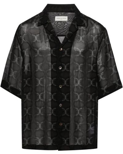 Dries Van Noten Short Sleeve Shirts - Black