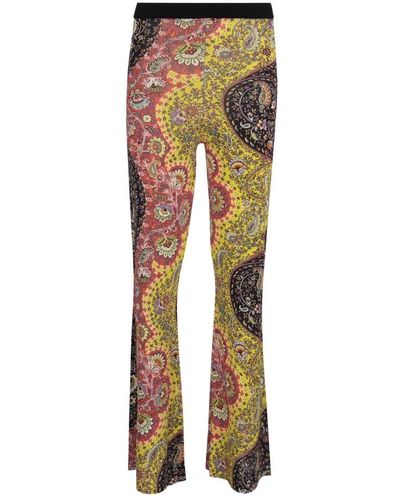 Etro Pantalones de punto con estampado paisley - Amarillo