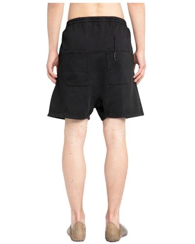 Boris Bidjan Saberi Schwarze objektgefärbte shorts mit elastischem bund