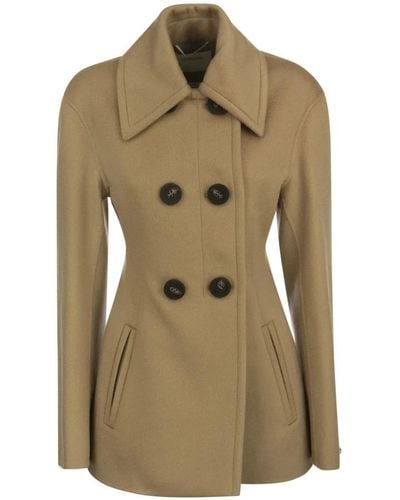 Sportmax Double-Breasted Coats - Green