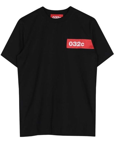 032c T-Shirts - Black