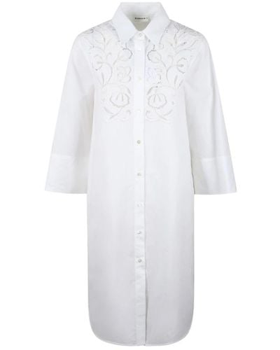 P.A.R.O.S.H. Shirt dresses - Weiß