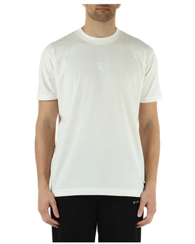 RICHMOND X: t-shirt in cotone con logo a rilievo - Bianco