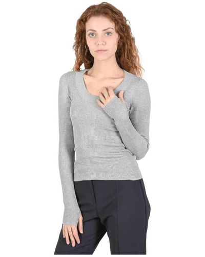 BOSS Round-neck knitwear - Grau