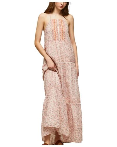 Pepe Jeans Maxi Dresses - Pink