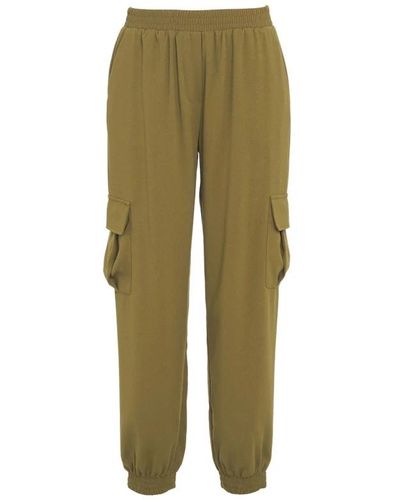 Silvian Heach Pantalones verdes para mujeres