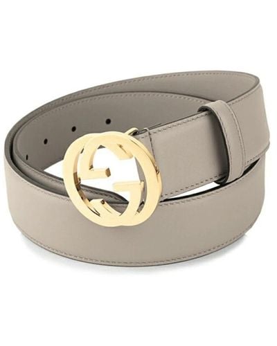 Gucci Leather Belt - Metallic