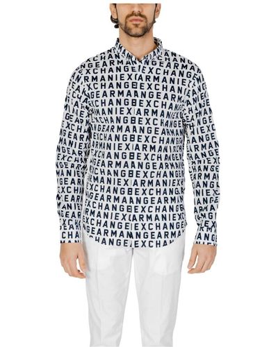 Armani Exchange Shirts > casual shirts - Bleu