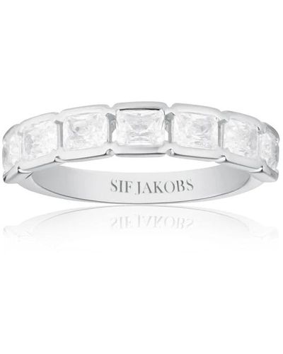 Sif Jakobs Jewellery Sterlingsilber rhodinierte ring mit weißen zirkonia