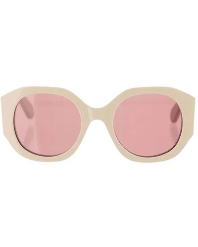Chloé Naomy runde sonnenbrille elfenbein burgund - Pink