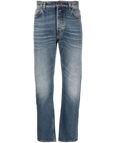 Haikure Blaue baumwoll straight leg jeans