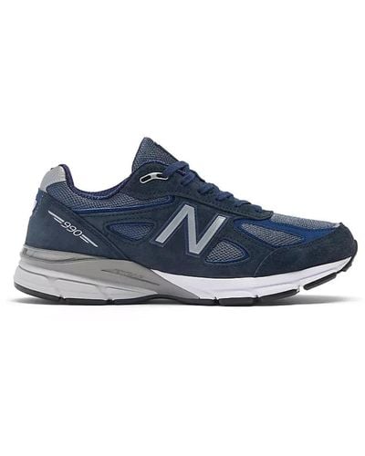 New Balance 990v4 blu argento scarpa da corsa