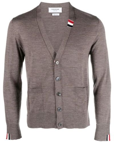 Thom Browne Brauner button-up cardigan sweater thom e