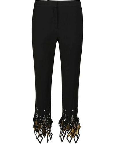 Rabanne Trousers > cropped trousers - Noir