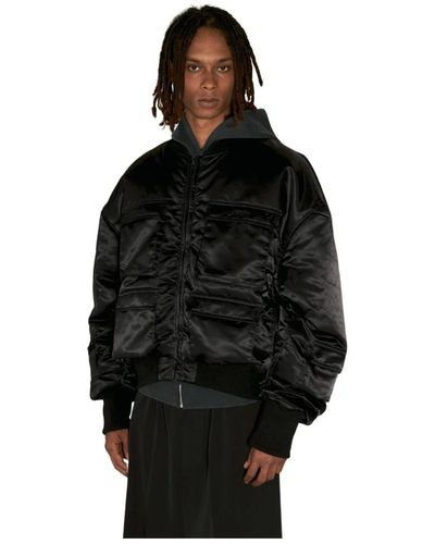 032c Satin utility bomber jacket - Nero