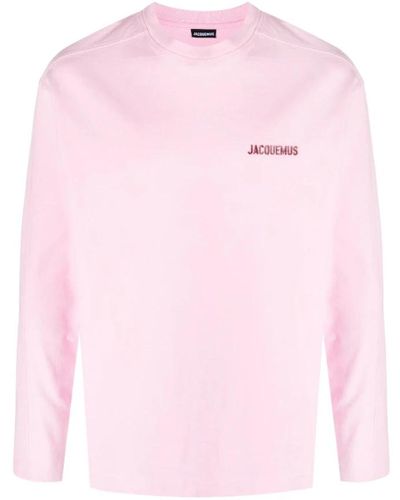 Jacquemus Magliette a maniche lunghe rose pavane - Rosa