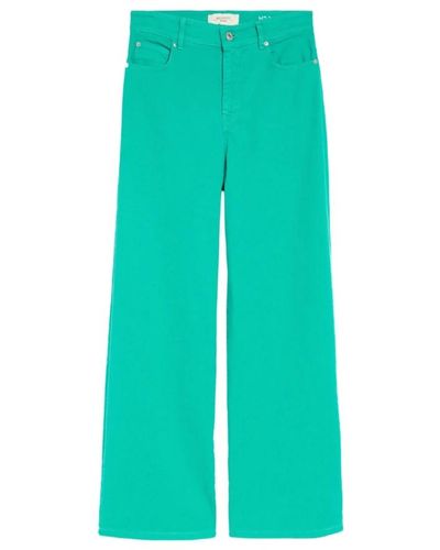 Max Mara Pantalones de cuero elegantes - Verde