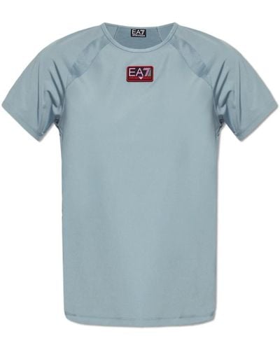 EA7 Camiseta con logotipo - Azul