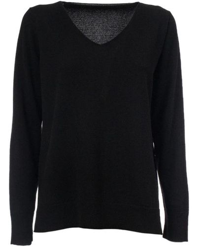 Le Tricot Perugia Knitwear > v-neck knitwear - Noir