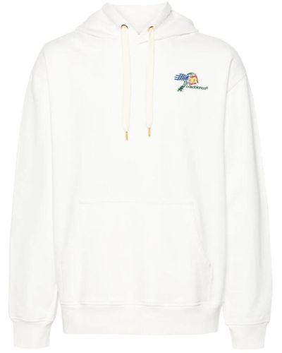 Casablanca Weißes tennis logo sweatshirt