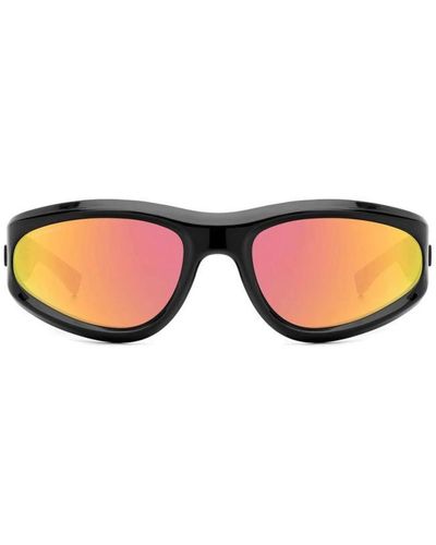 DSquared² Mutige und edgy sonnenbrille mit unregelmäßiger wraparound-form - Pink