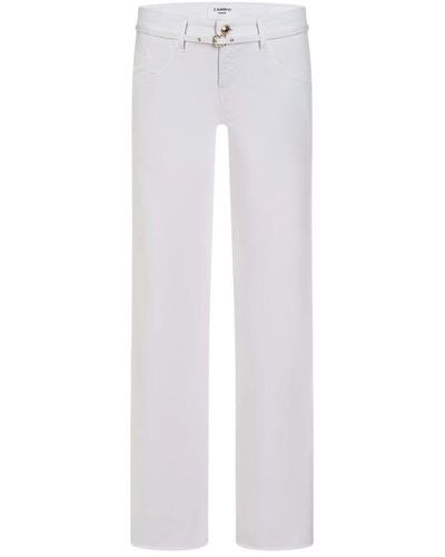 Cambio Straight Jeans - White