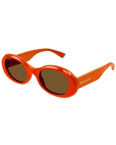 Gucci Gelbe orange sonnenbrille für frauen