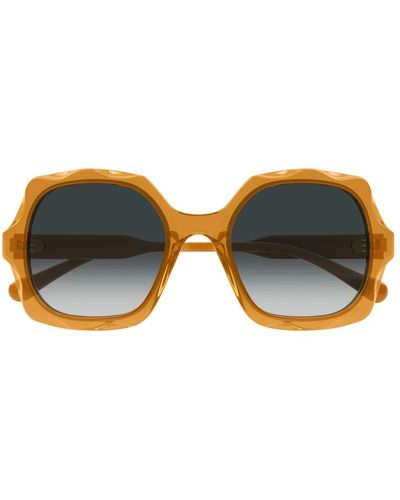Chloé Oversized square occhiali da sole primavera estate 2024 - Marrone