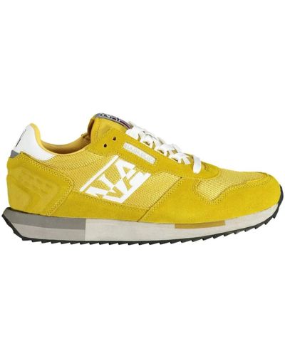 Napapijri Er Polyester-Sneaker mit Schnürsenkeln und Logo - Gelb
