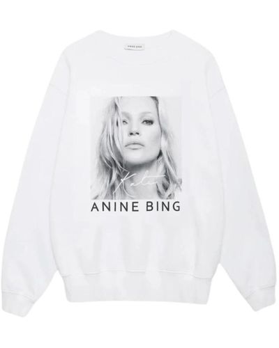 Anine Bing Ramona kate moss sweatshirt rundhals - Weiß