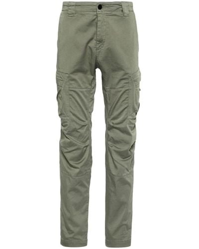 C.P. Company Stretch Sateen Loose Cargo Pants Agave 44 - Green