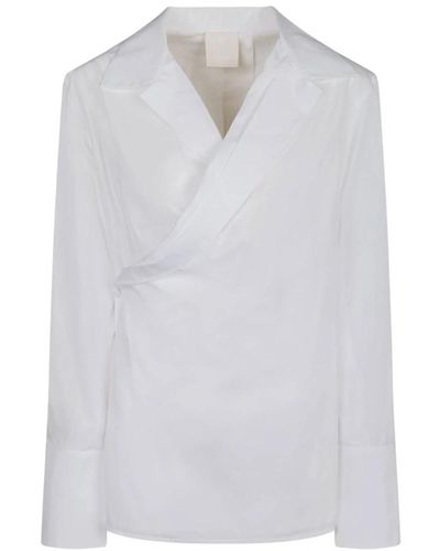 Givenchy Weißes wickelhemd klassische passform