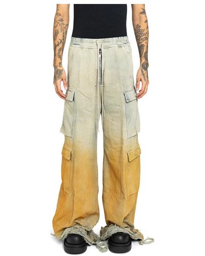 Rick Owens Wide Trousers - Yellow