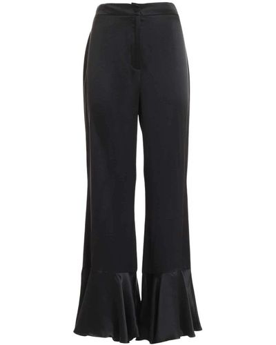 L'Autre Chose Wide Trousers - Black