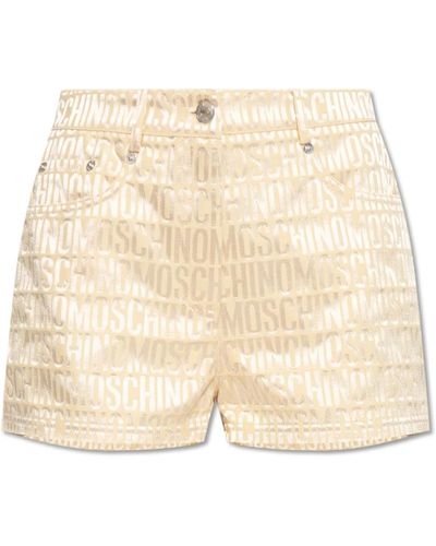 Moschino Shorts mit monogramm - Natur