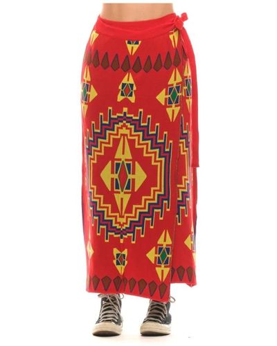 Akep Maxi Skirts - Red