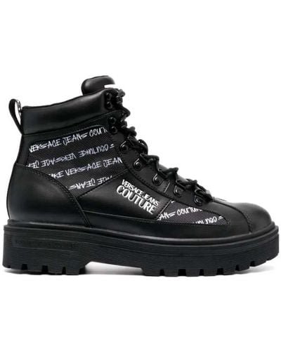 Versace Lace-Up Boots - Black