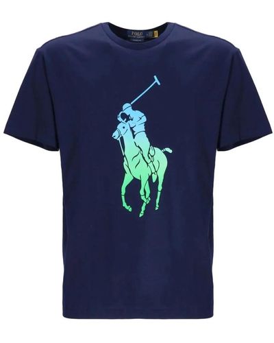 Ralph Lauren T-shirt in cotone blu navy - regular fit