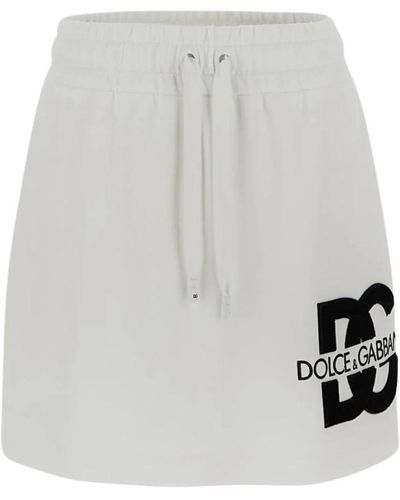 Dolce & Gabbana Shorts de algodón con bolsillos laterales - Gris